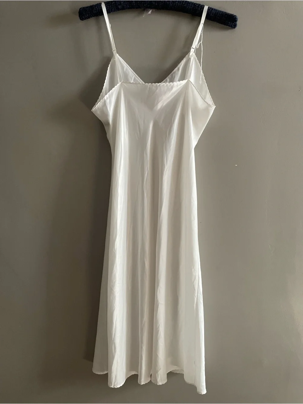Vintage Union Made in USA Women's White Nylon Rayon Blend Slip Dress Camisole